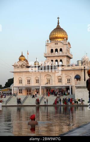 Historische Sikh Bangasahib Gurudwara, das Haus der Anbetung, der beste Tourist, Wallfahrtsort, Neu-Delhi, Indien (Photo Copyright © Saji Maramon) Stockfoto