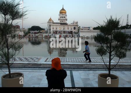 Historische Sikh Bangasahib Gurudwara, das Haus der Anbetung, der beste Tourist, Wallfahrtsort, Neu-Delhi, Indien (Photo Copyright © Saji Maramon) Stockfoto