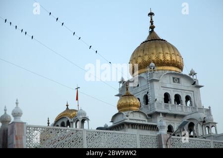 Historische Sikh Bangasahib Gurudwara, das Haus der Anbetung, der beste Tourist, Wallfahrtsort, Neu-Delhi, Indien (Photo Copyright © Saji Maramon) Stockfoto