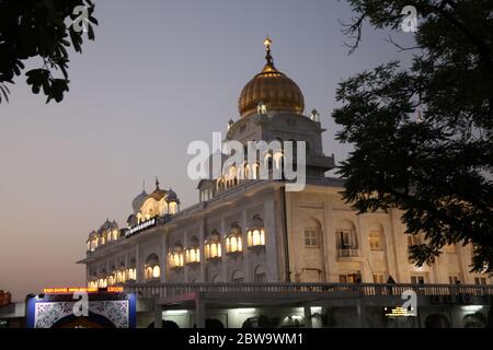 Historische Sikh Bangasahib Gurudwara, das Haus der Anbetung, der beste Tourist, Wallfahrtsort, Neu-Delhi, Indien (Photo Copyright © Saji Maramon) Stockfoto