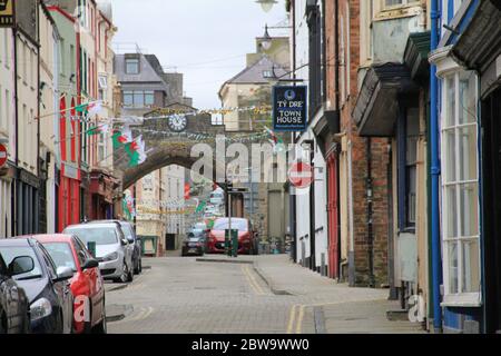 Caernarfon Stadt in Nord-Wales. Vereinigtes Königreich Stockfoto