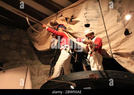 Caernarfon Castle in Caernarfon, Nord-Wales. Vereinigtes Königreich Stockfoto