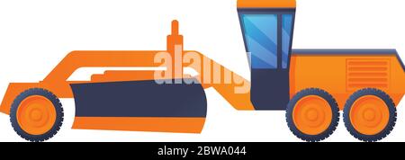 Symbol für Baugrader-Maschine. Cartoon der Konstruktion Grader Maschine Vektor-Symbol für Web-Design isoliert auf weißem Hintergrund Stock Vektor