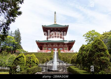 Narita, Japan - Mai 3, 2019 Großen Frieden Pagode, ist das Gebäude in der naritasan shinshoji Temple. Dieser Tempel ist der berühmte Ort in Japan. Stockfoto