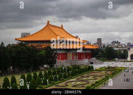 TAIPEI, TAIWAN - Jan 2020 - National Concert Hall befindet Fassade am 16. Januar in Taipei. Die nationale Konzerthalle beherbergt einen Strom von Veranstaltungen von lokalen und Stockfoto