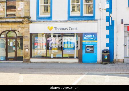 Kendal UK 28 May 2020 Thomas Cook Store, ein lokales britisches High Street Reisebüro. Stockfoto