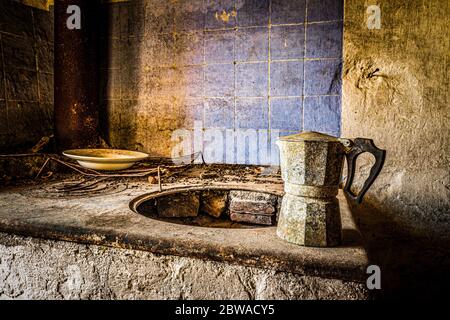 Italien Venetien - Arsiè - Fumegai - GOST Dorf ( verlassene Dorf ) Stockfoto