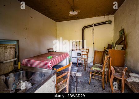 Italien Venetien - Arsiè - Fumegai - GOST Dorf ( verlassene Dorf ) Stockfoto