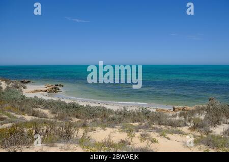 WESTERN Australia Coral Bay - Sanddünen Landschaft Stockfoto