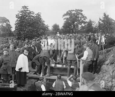 Beerdigung der Zeppelin-Crew in der Potters Bar 3. September 1916 Stockfoto