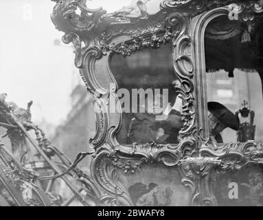 Der Oberbürgermeister ' s Show . Der Oberbürgermeister, Sir Percy Vincent, in seiner Kutsche. 1935 Stockfoto