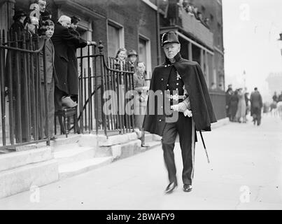 Die staatliche Eröffnung des Parlaments . Lord Runciman in Uniform . November 1938 Stockfoto