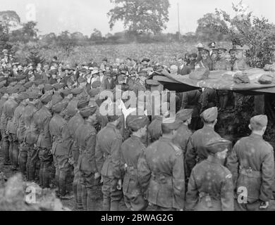 Beerdigung der Zeppelincrew in Potter 's Bar . Oktober 1916 Stockfoto