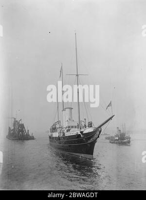 Die Royal Yacht 'Alexandra' in Woolwich, London. 11. Oktober 1919 Stockfoto