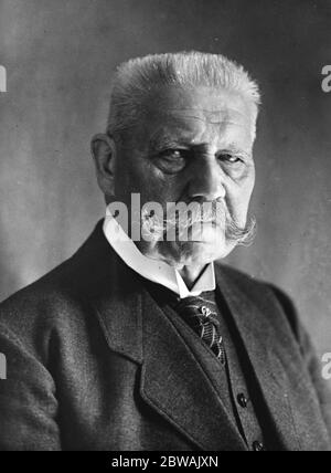 Feldmarschall Paul von Hindenburg ( 2. Oktober 1847 - 2. August 1934 ) Stockfoto