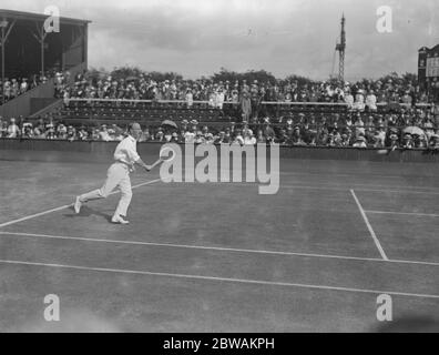 Rasentennismeisterschaften in Wimbledon J C Parke 4. Mai 1921 Stockfoto