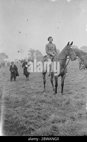 Südengland Coursing Meeting bei Mentmore Miss Joan Robinson 1932 Stockfoto