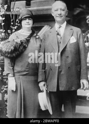 Gouverneur Alfred E. Smith von New York und Mrs Smith Stockfoto