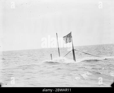 HMS Submarine No 3 Diving Hinweis der Range Finder und Periskop 30 März 1920 Stockfoto