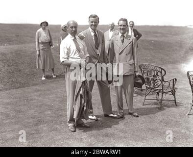 White ' s Club gegen Princes ' s Club Golf Spiel in Sandwich , Kent . Major Bouch , Lord Blandford und Mr Buchanan 1931 Stockfoto