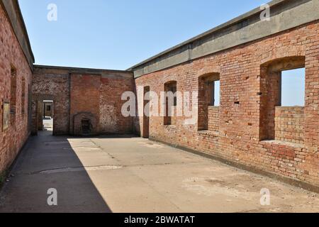 Brean, Burnham-on-Sea, Somerset / UK - 30. Mai 2020: Brean Down Fort wurde in den 1860er Jahren als eines der Palmerston Forts erbaut Stockfoto