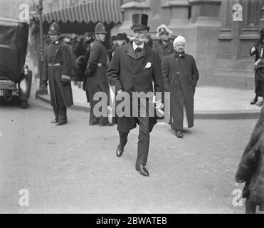 Staatseröffnung des Parlaments Lord Wyfold Verlassen des House of Lords 7 Februar 1922 Stockfoto