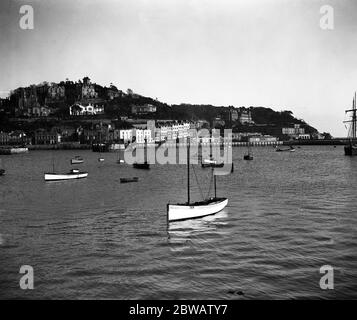 Der Hafen von Torquay, Devon. Februar 1928 Stockfoto