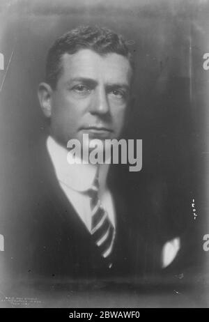 Herr Charles C. Mitchell . Präsident der National City Bank , New York City ( Nachfolger von Herrn J Stillman ) 2. Januar 1922 Stockfoto