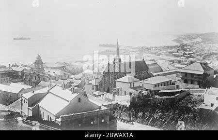 Port Elizabeth die größte Stadt in Südafrika, in der Eastern Cape Province die Stadt und Algoa Bay vom Leuchtturm aus gesehen 13 April 1922 Stockfoto