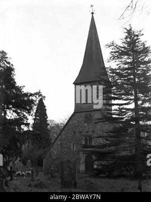 St Stephen ' s Parish Church , St Albans , Hertfordshire . 26. November 1931 Stockfoto