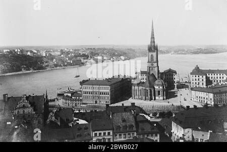 Wo die verstorbene Prinzessin Margaret 's Beerdigung statt Riddarholm Kirche , Stockholm 4 Mai 1920 Stockfoto