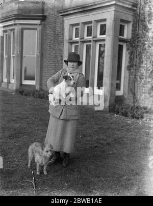 Die Marchioness of Cambridge in Shotton Hall, Shrewsbury in Shropshire Großbritannien 21 Februar 1923 Stockfoto