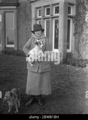 Die Marchioness of Cambridge in Shotton Hall, Shrewsbury in Shropshire Großbritannien 21 Februar 1923 Stockfoto