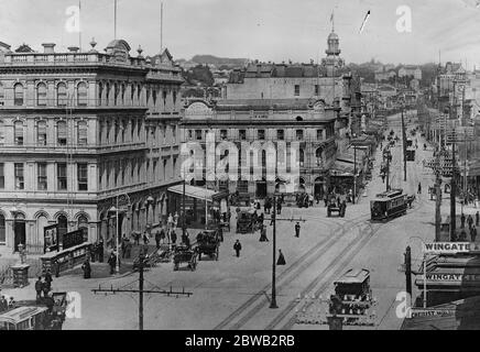 Auckland , Queen Street , Neuseeland 3. Mai 1920 Stockfoto