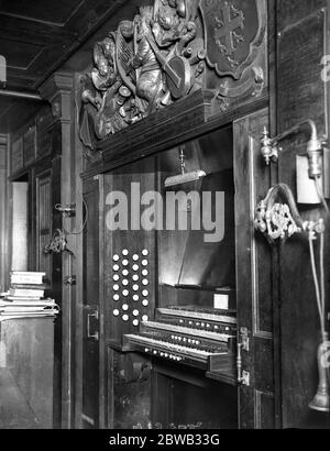 Mendelssohn ' s Orgel in Christ Church, Newgate Street. 20. Oktober 1922 Stockfoto