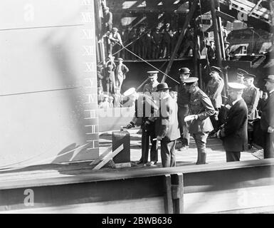 Der König 's Besuch in Glasgow. 17. September 1917 Stockfoto