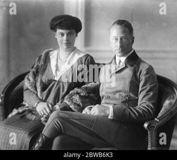 Deutscher Ex-Kronprinz, Prinz Friedrich Wilhelm und die Ex-Kronprinzessin. 26 März 1924 Stockfoto