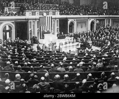 Frederick H Gillett von Massachusetts, wurde wieder - gewählt Sprecher des Repräsentantenhauses am 5. Dezember, als die republikanischen Aufständischen für ihn zum ersten Mal nach einer Sackgasse zwei Tage zuvor gewählt. 14 Dezember 1923 Stockfoto