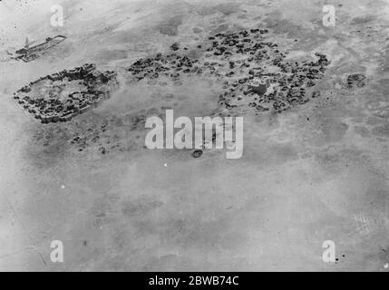 Die britischen Militäroperationen in Somaliland . Verbrennung von Gargis Tale (Taleh), Derwisch Fort. April 1920 Stockfoto