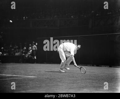 Rasen Tennis Meisterschaften in Wimbledon . Anderson im Spiel . 25 Juni 1925 Stockfoto