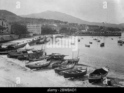 Ajaccio auf der Insel Korsika in Frankreich. Mai 1926 Stockfoto