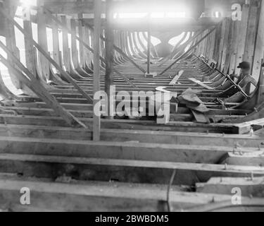 Barge Gebäude in Farnborough 30 Oktober 1920 Stockfoto