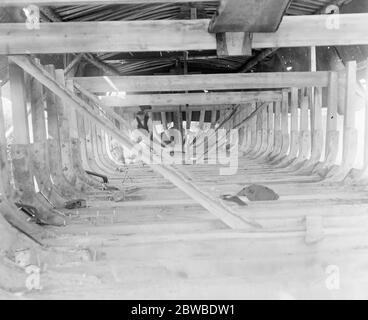 Barge Gebäude in Farnborough 30 Oktober 1920 Stockfoto