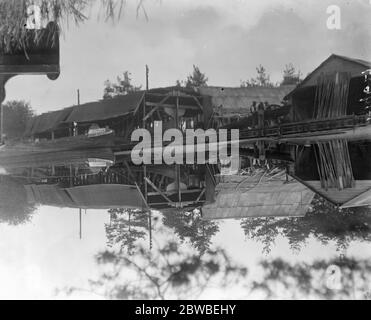 Barge Gebäude in Farnborough 30 Oktober 1920 Stockfoto