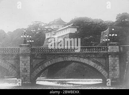 Wo der Prinz von Wales in Japan bleiben wird. Der wunderschöne Kaiserpalast, wo der Prinz von Wales während seines Aufenthalts in Japan untergebracht werden. Bis 23. August 1921 Stockfoto