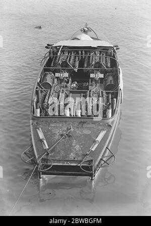 Motorbootrennen mit 18 , 00 PS Motor EIN Blick auf den Sunbeam Racer 29 Juli 1920 Stockfoto