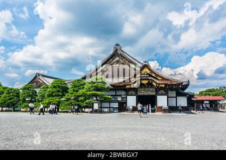 Kyoto,Japan, Asien - 3. September 2019 : Blick auf das Schloss Nijo Stockfoto