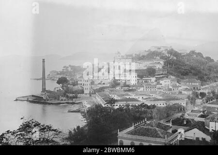 Szene von Brasilien 's hundertjährigen Feiern . Ein Blick auf Rio de Janeiro. September 1922 Stockfoto