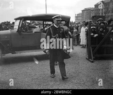 Lord Jellicoe bei der Eröffnung des neuen Gebäudes der Southampton Harbour Board . Stockfoto