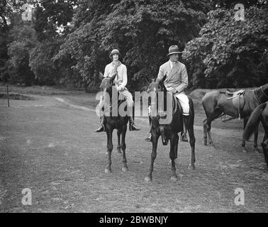 Roehampton Club Pony Sport Lady Warrender und Lord Blandford 31 Mai 1924 1922 Stockfoto